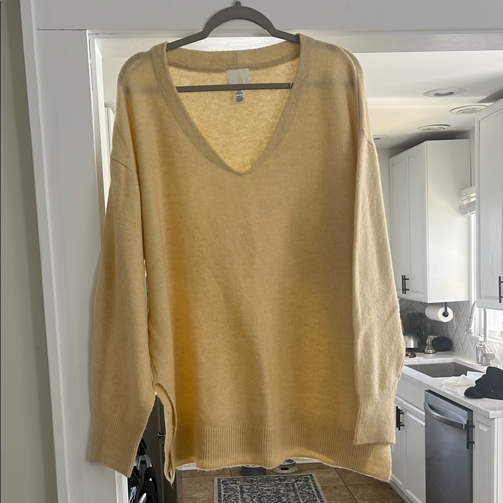 Cozy Cream V-Neck Sweater